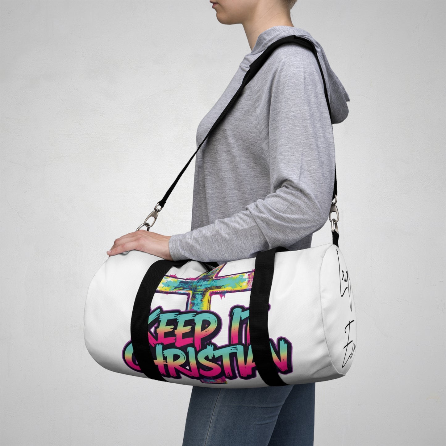 Custom “Keep It Christian” Duffel Bag – Personalized Faith Travel Bag