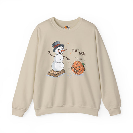 “Make Room” Fall-to-Winter Humorous Unisex Adult Crewneck