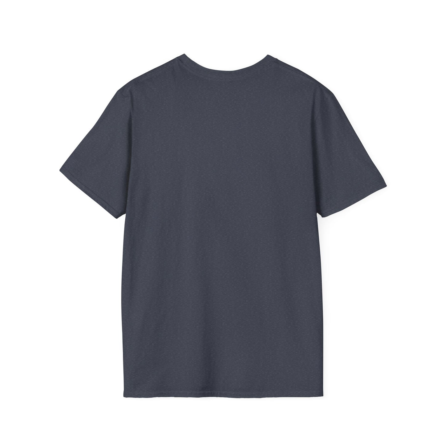 Dark heather gray unisex t-shirt back view, blank tee by Makin’ It By Lady Ev