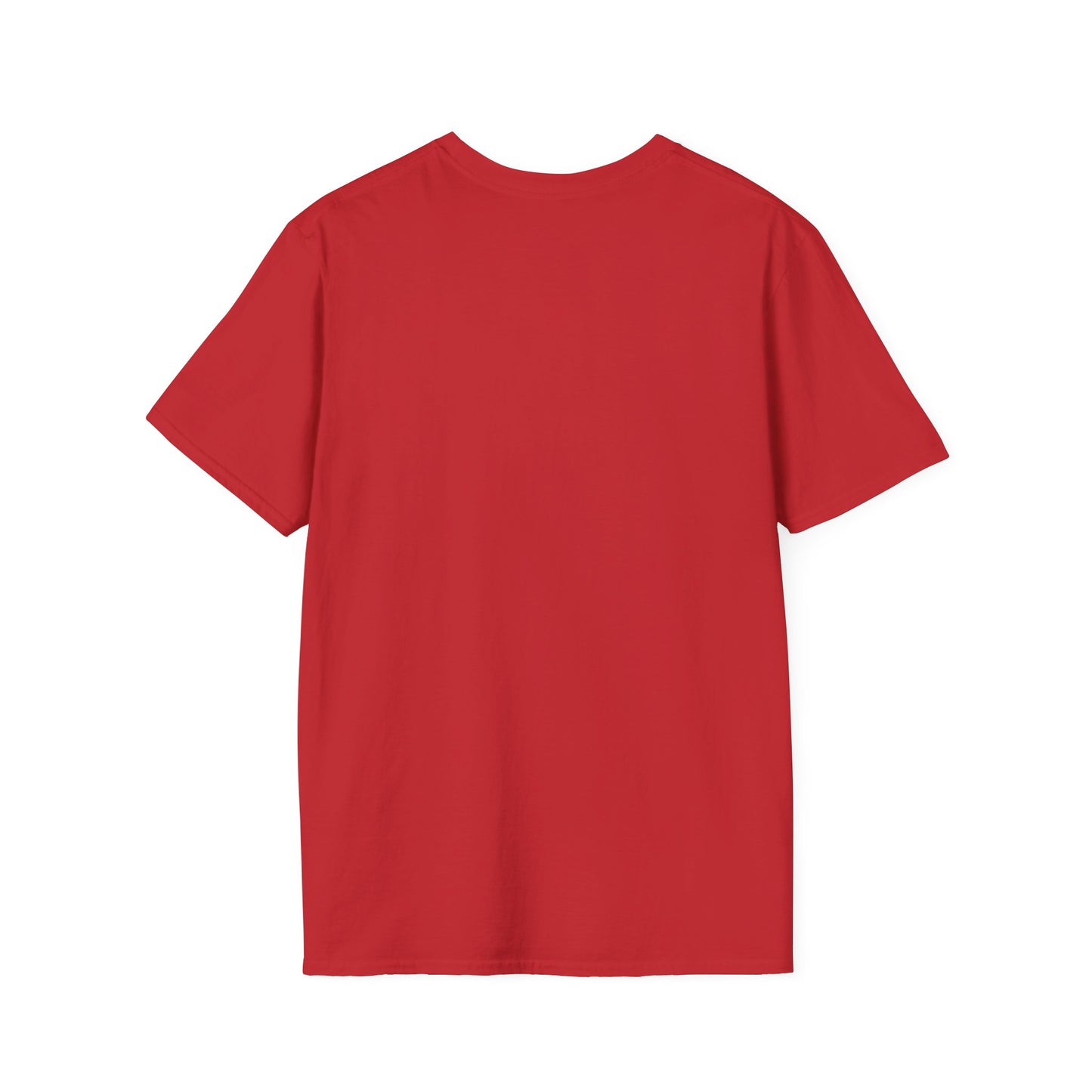 Back view of plain red unisex cotton t-shirt – Makin’ It By Lady Ev.