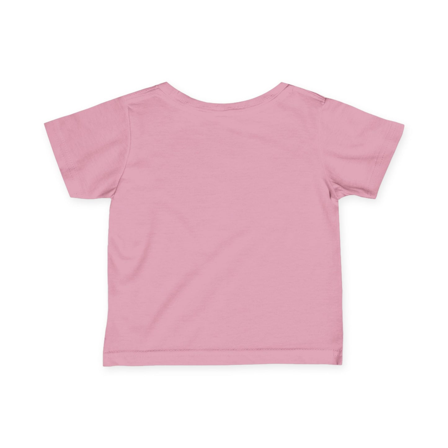 Light pink toddler short sleeve t-shirt back view plain