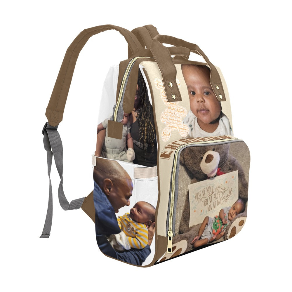 Custom Multi-Function Diaper Backpack – Personalized Photo Baby Bag for Mom & Dad