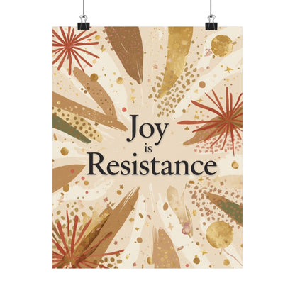 Joy Is Resistance Matte Poster | Black History–Inspired Affirmation Wall Art
