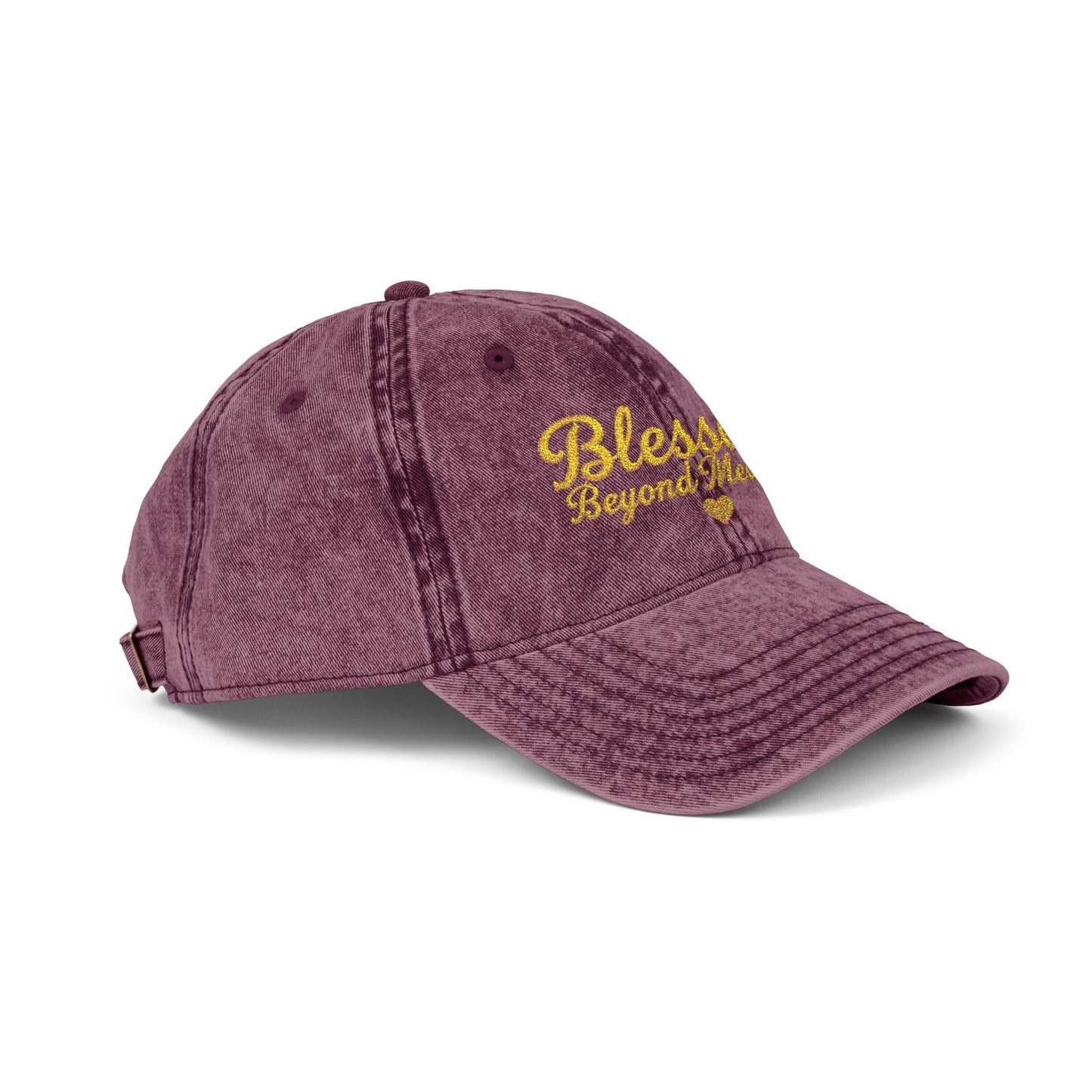 Blessed Beyond Measure Embroidered Vintage Cap