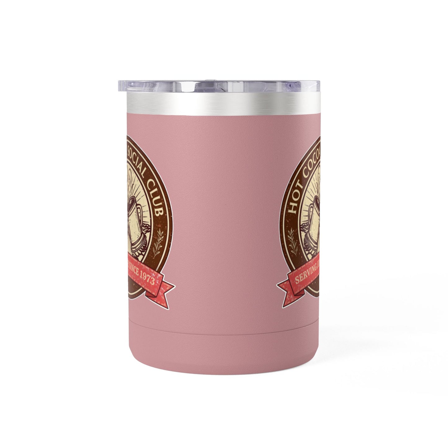 Hot Cocoa Social Club Insulated Coffee Tumbler | Cozy Vintage Mug | Double-Wall Stainless Steel Holiday Drinkware