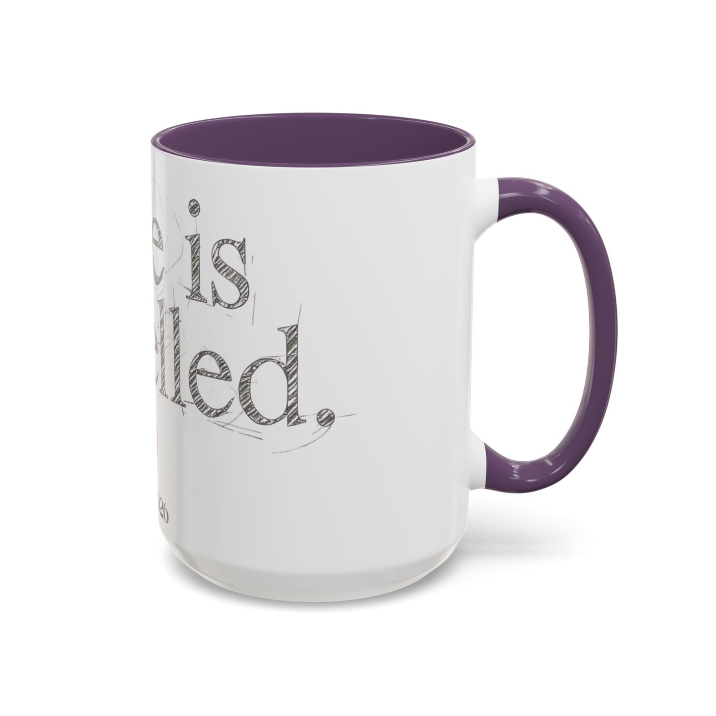 “Love Is Cancelled” Accent Mug | Personalized EST. Date Anti-Valentine Coffee Mug