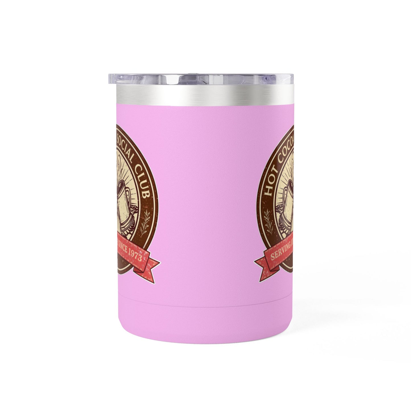 Hot Cocoa Social Club Insulated Coffee Tumbler | Cozy Vintage Mug | Double-Wall Stainless Steel Holiday Drinkware