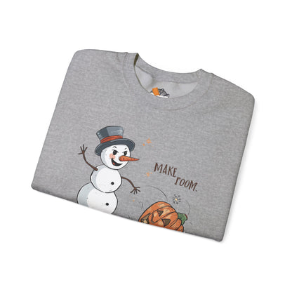 “Make Room” Fall-to-Winter Humorous Unisex Adult Crewneck