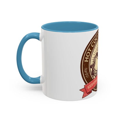 Hot Cocoa Social Club Accent Mug | Vintage Holiday Coffee Cup (11oz & 15oz, Multiple Colors)