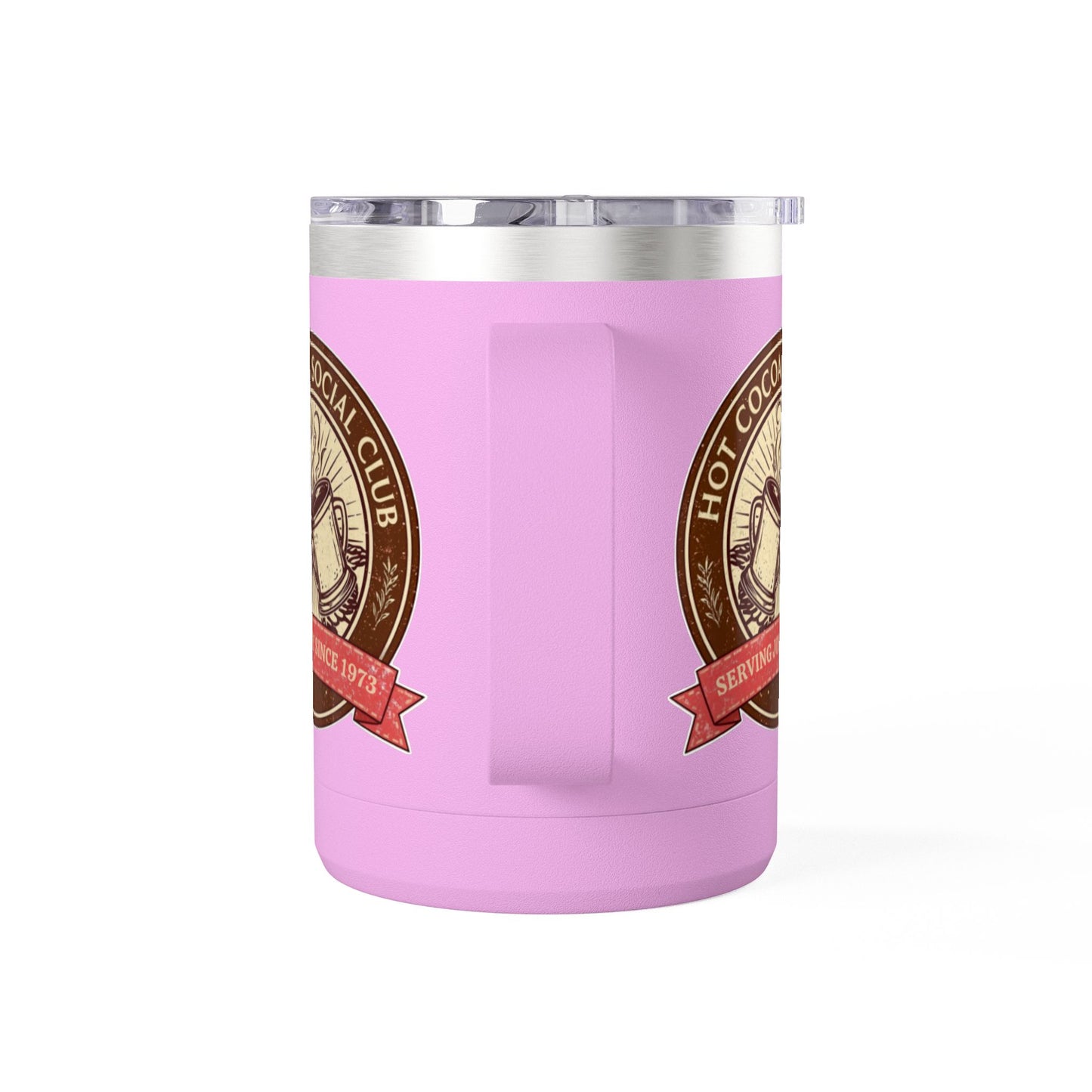 Hot Cocoa Social Club Insulated Coffee Tumbler | Cozy Vintage Mug | Double-Wall Stainless Steel Holiday Drinkware