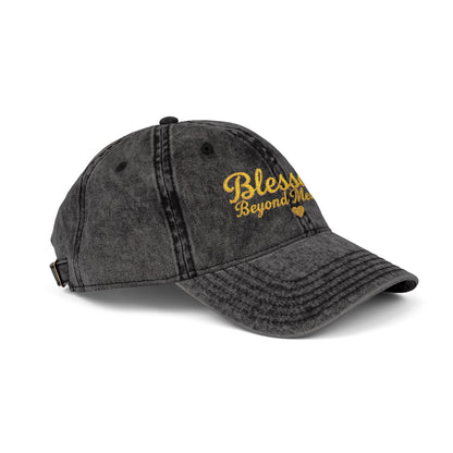 Blessed Beyond Measure Embroidered Vintage Cap