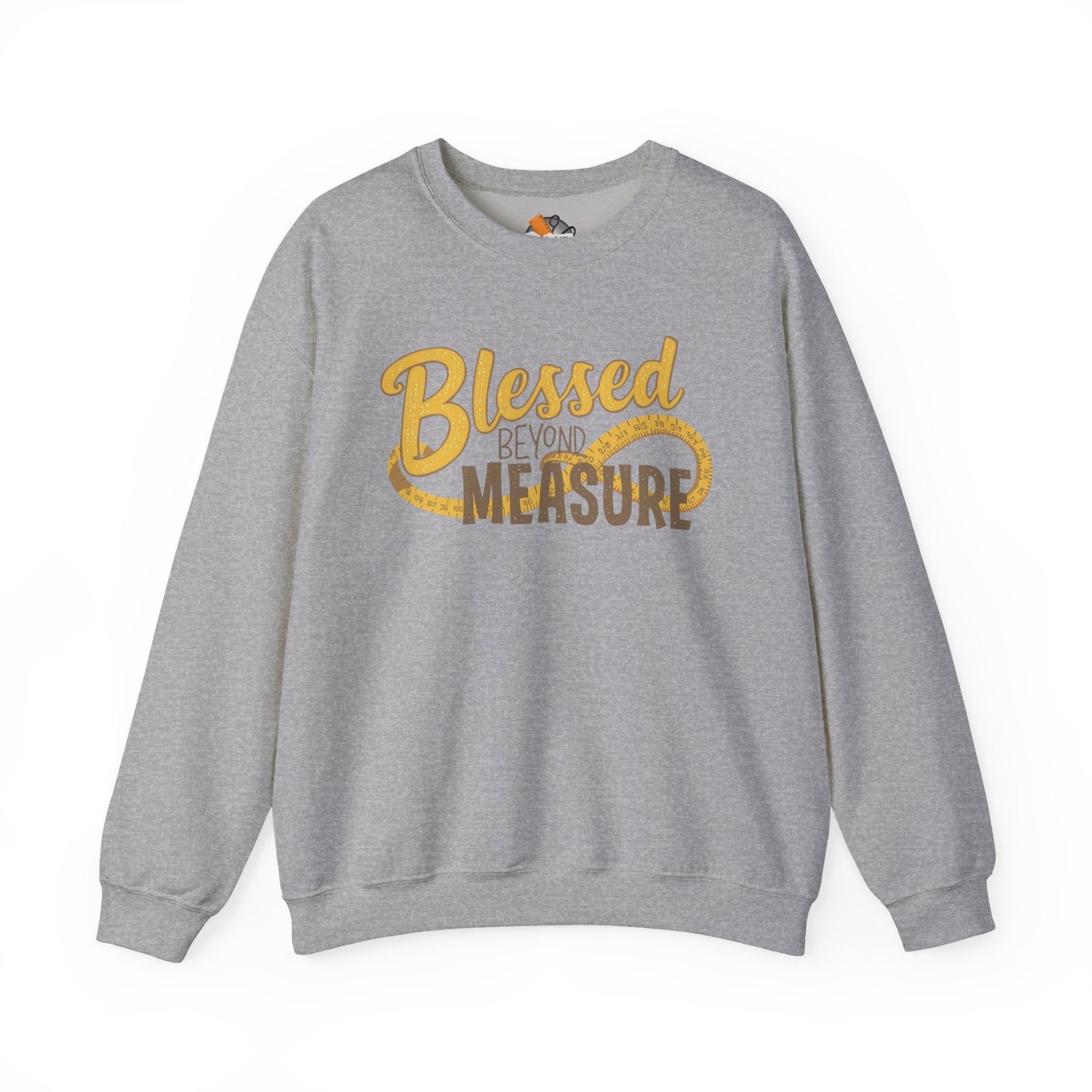Blessed Beyond Measure Crewneck Sweatshirt – Cozy Faith & Gratitude Sweater (9 Color Options)