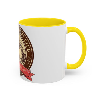 Hot Cocoa Social Club Accent Mug | Vintage Holiday Coffee Cup (11oz & 15oz, Multiple Colors)