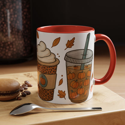Pumpkin Spice Accent Mug – Fall Coffee Cup (11oz & 15oz)