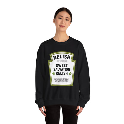 Relish His Goodness Crewneck Sweatshirt | Faith-Inspired Apparel