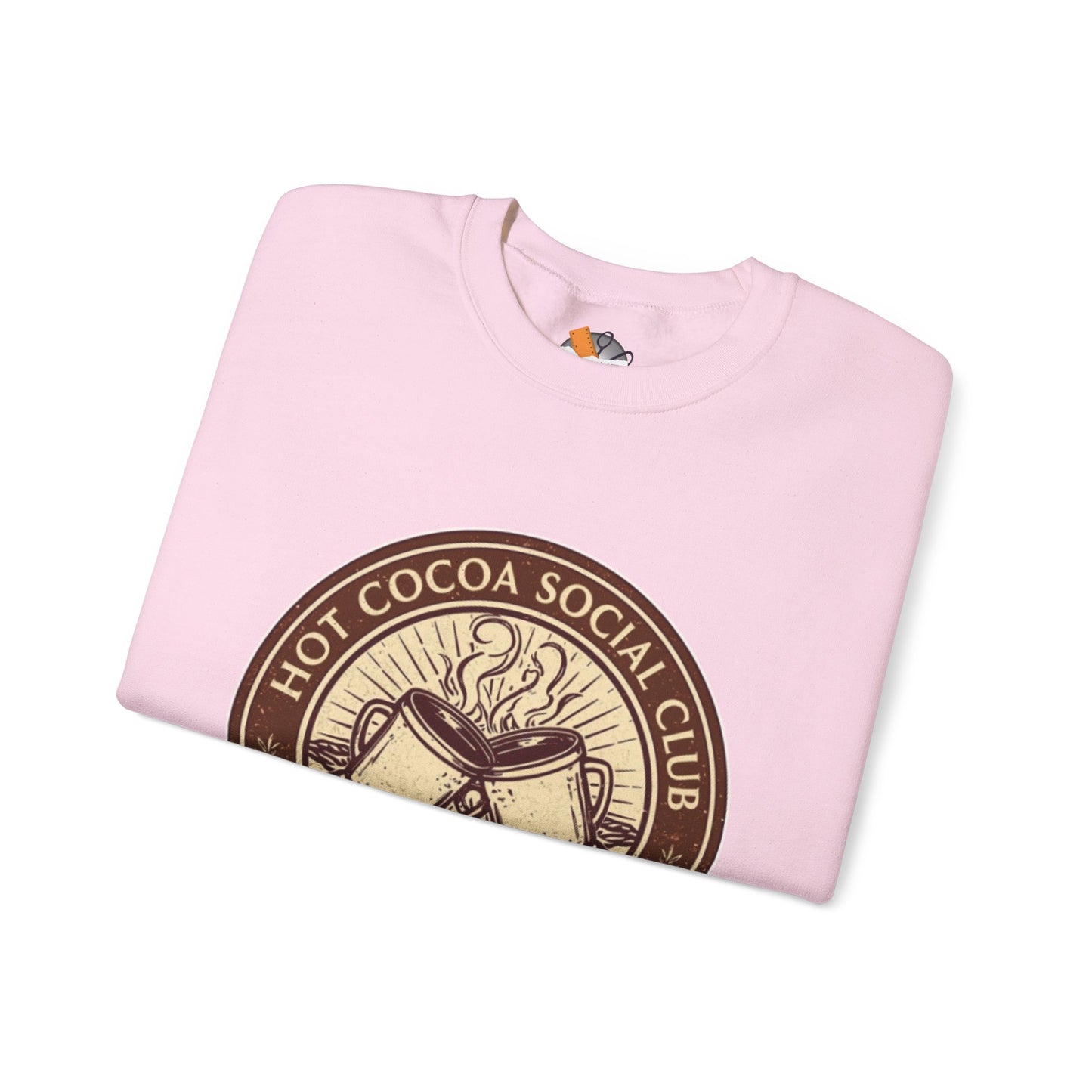 Hot Cocoa Social Club Crewneck Sweatshirt | Vintage Holiday Pullover | Cozy Winter “Serving Joy Since 1973” Sweatshirt