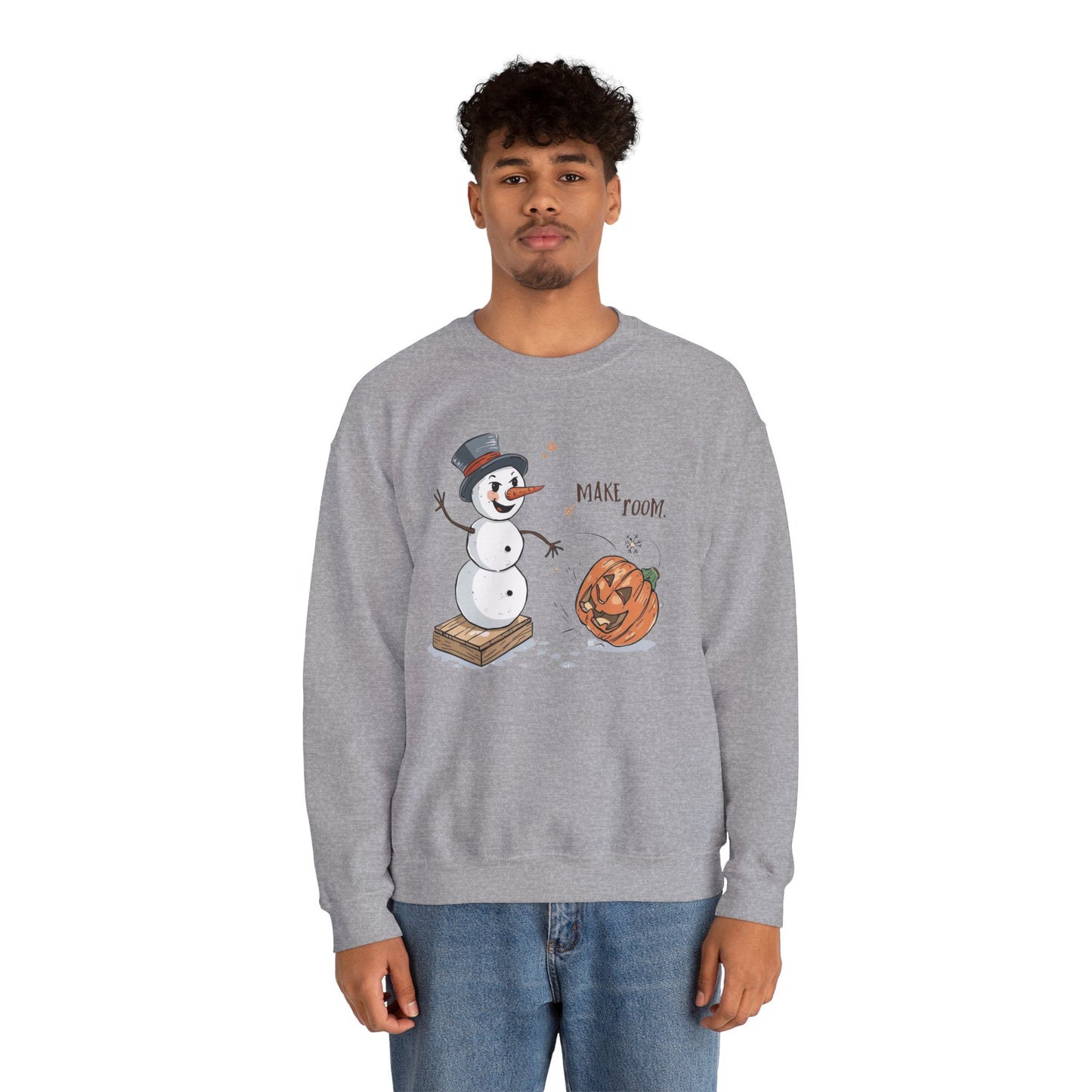 “Make Room” Fall-to-Winter Humorous Unisex Adult Crewneck