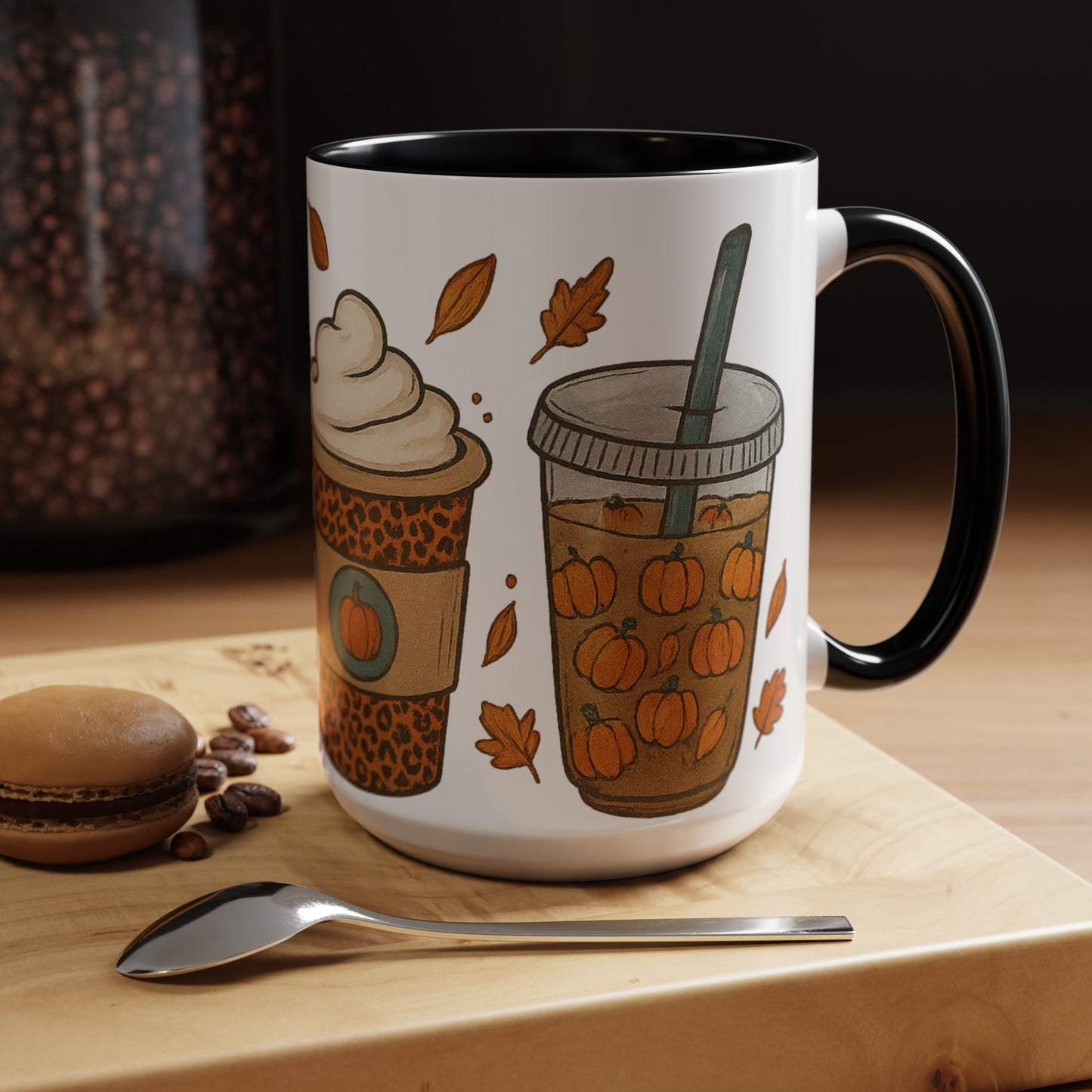 Pumpkin Spice Accent Mug – Fall Coffee Cup (11oz & 15oz)