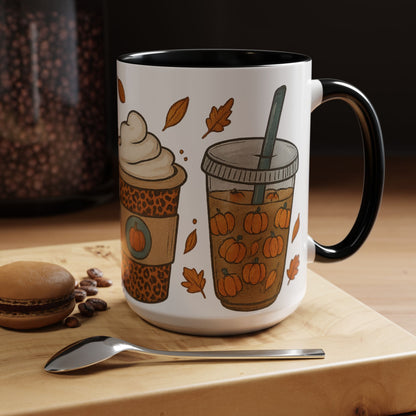 Pumpkin Spice Accent Mug – Fall Coffee Cup (11oz & 15oz)