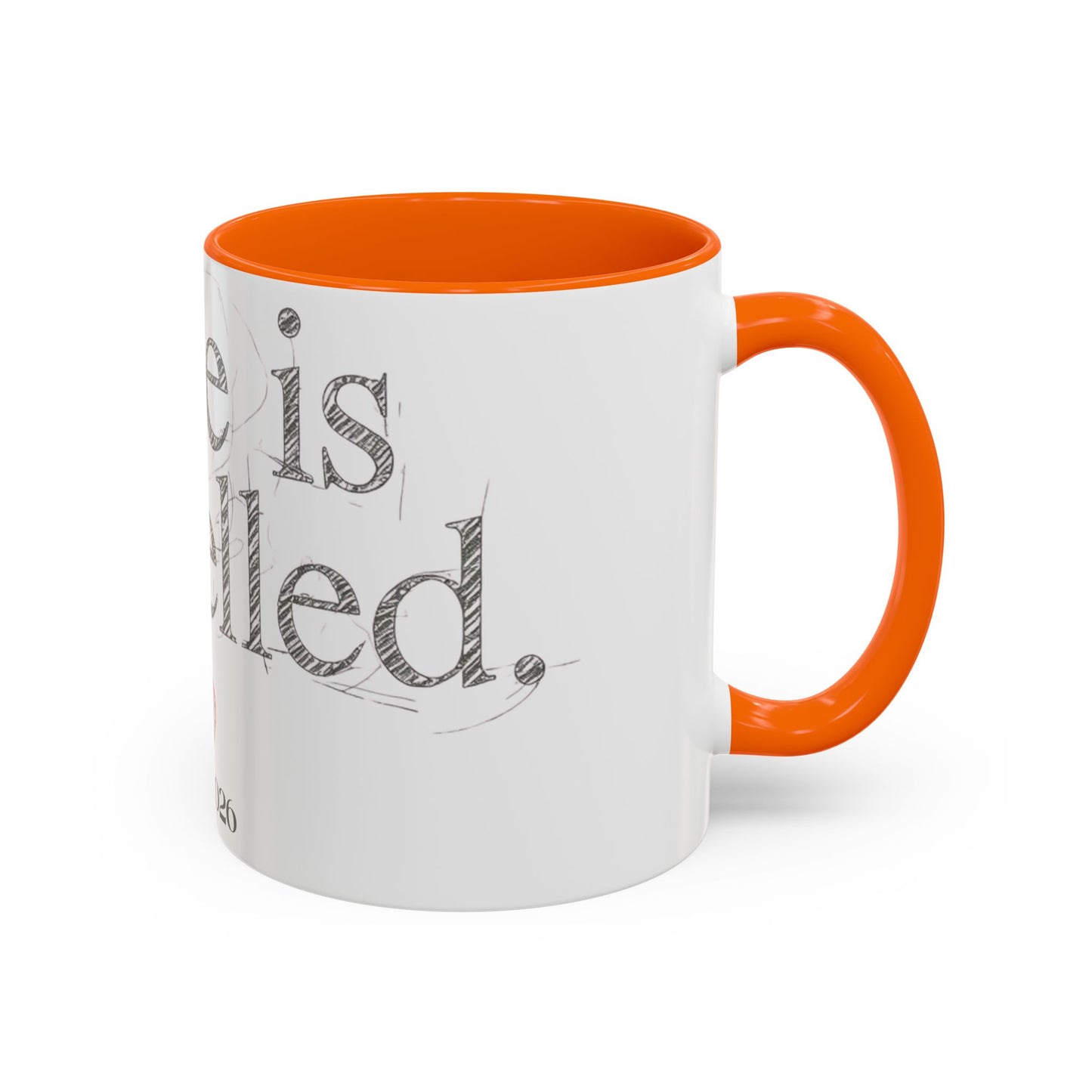 “Love Is Cancelled” Accent Mug | Personalized EST. Date Anti-Valentine Coffee Mug