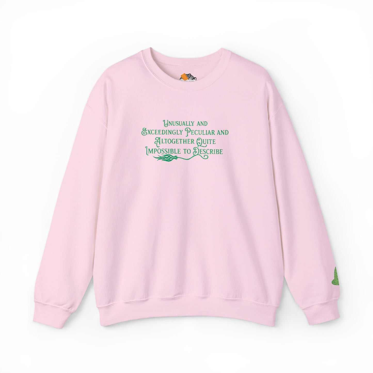 Elphaba-Inspired “Unusually Peculiar” Wicked Crewneck Sweatshirt | Broadway Witchcore Pullover (3 Colors)