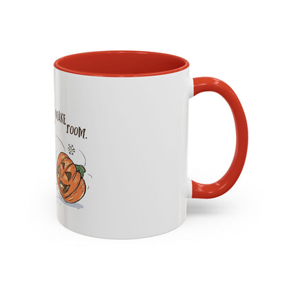 Winter to Fall Humor Mug – “Make Room” Snowman & Pumpkin Mug