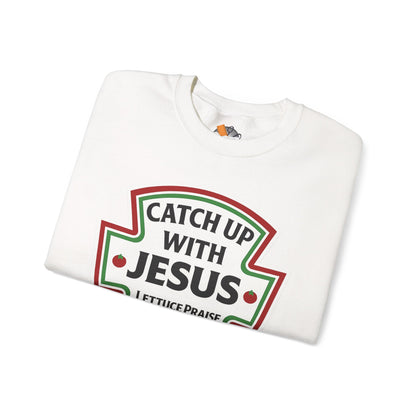 Catch Up With Jesus Crewneck Sweatshirt | Faith Humor Apparel