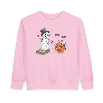 “Make Room” Fall-to-Winter Humorous Toddler Sweatshirt – Cozy Kids Crewneck