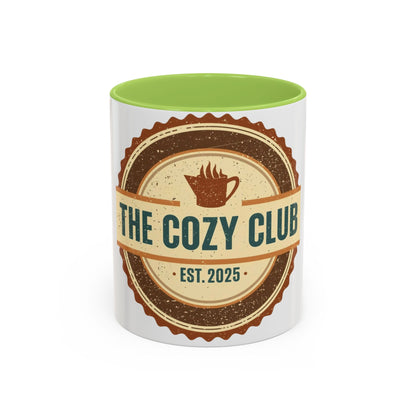 The Cozy Club Accent Mug | 11oz & 15oz Coffee Cup for Comfort Seekers (Multiple Colors)