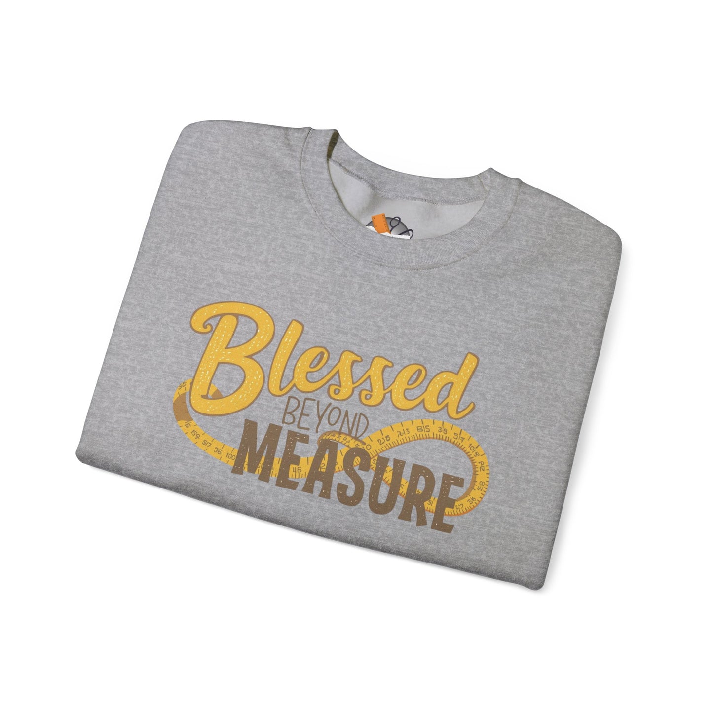 Blessed Beyond Measure Crewneck Sweatshirt – Cozy Faith & Gratitude Sweater (9 Color Options)