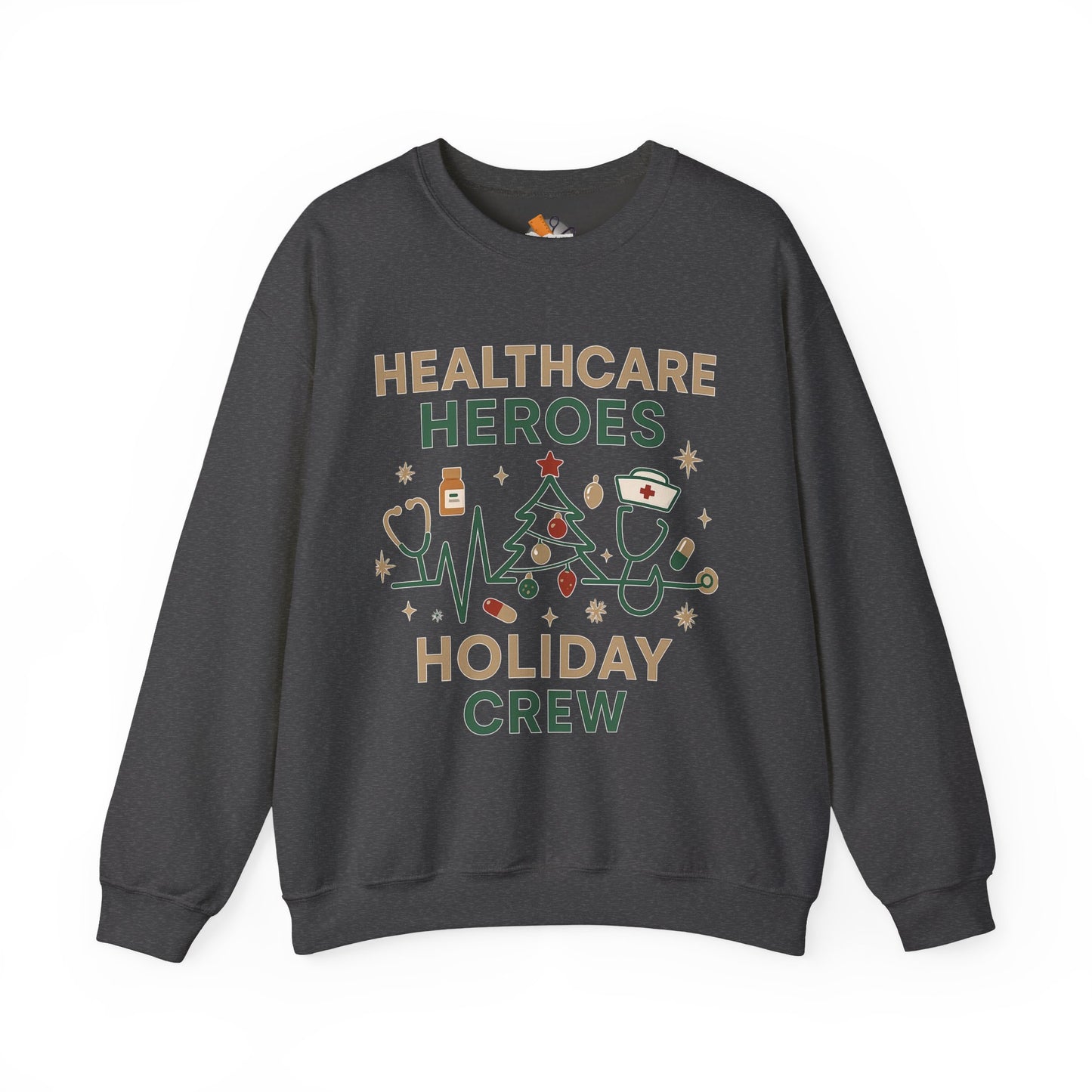 Healthcare Heroes Holiday Crewneck Sweatshirt | Nurse & Medical Staff Christmas Sweater (10 Colors)