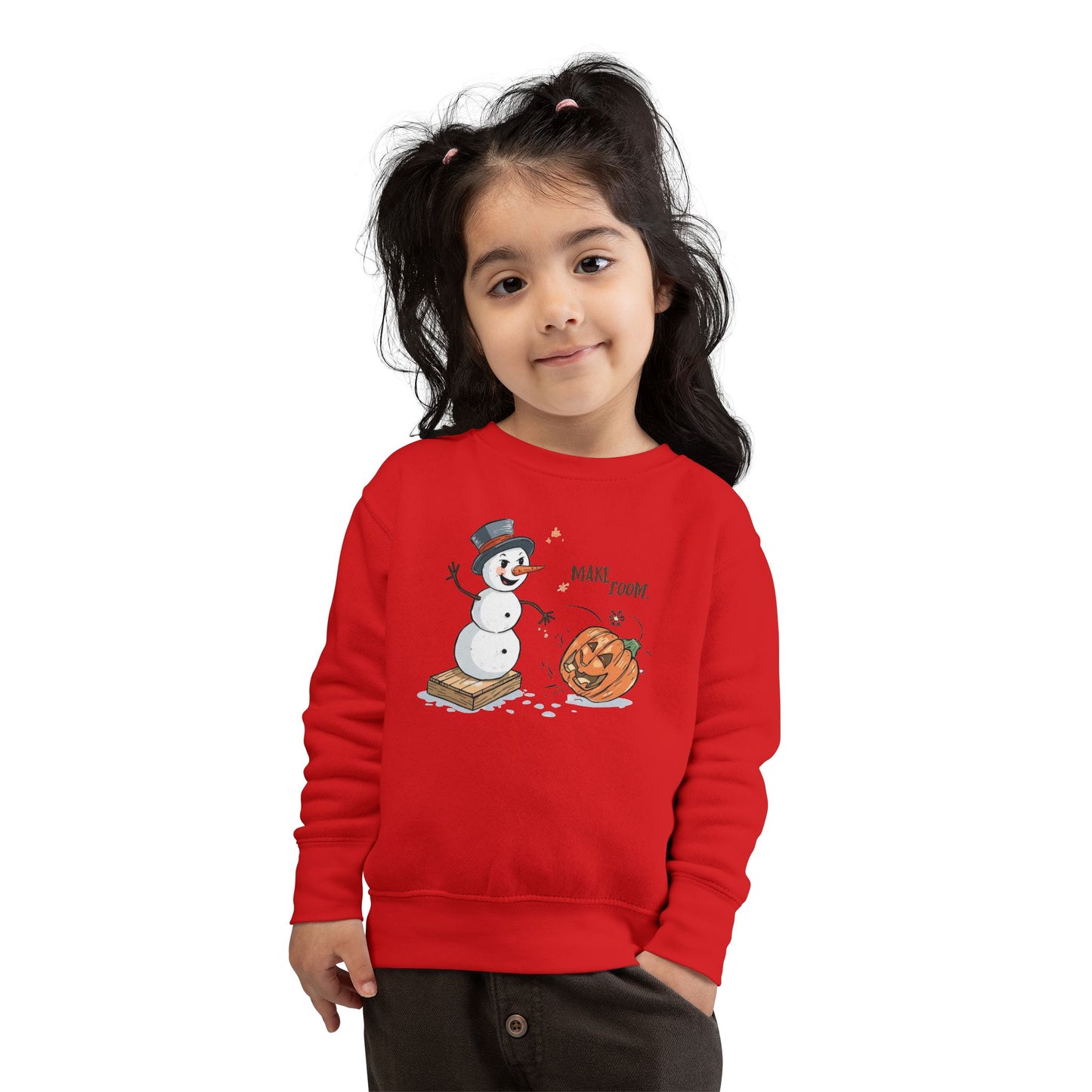 “Make Room” Fall-to-Winter Humorous Toddler Sweatshirt – Cozy Kids Crewneck