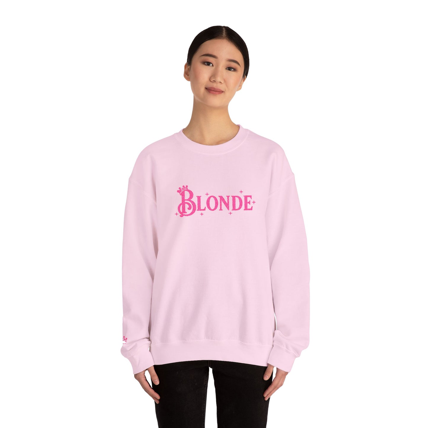 Galinda “Blonde” Wicked Crewneck Sweatshirt | Broadway-Inspired Pink Letter Pullover (4 Color Options)