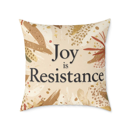 Joy Is Resistance Throw Pillow | Black History–Inspired Affirmation Home Décor