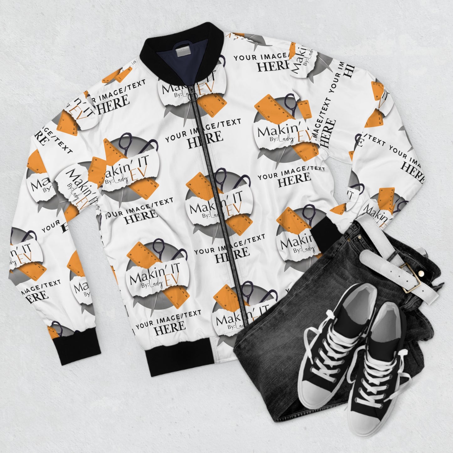 Custom Men’s Bomber Jacket – Personalized All-Over Print