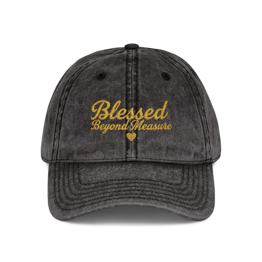 Blessed Beyond Measure Embroidered Vintage Cap