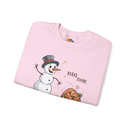 “Make Room” Fall-to-Winter Humorous Unisex Adult Crewneck