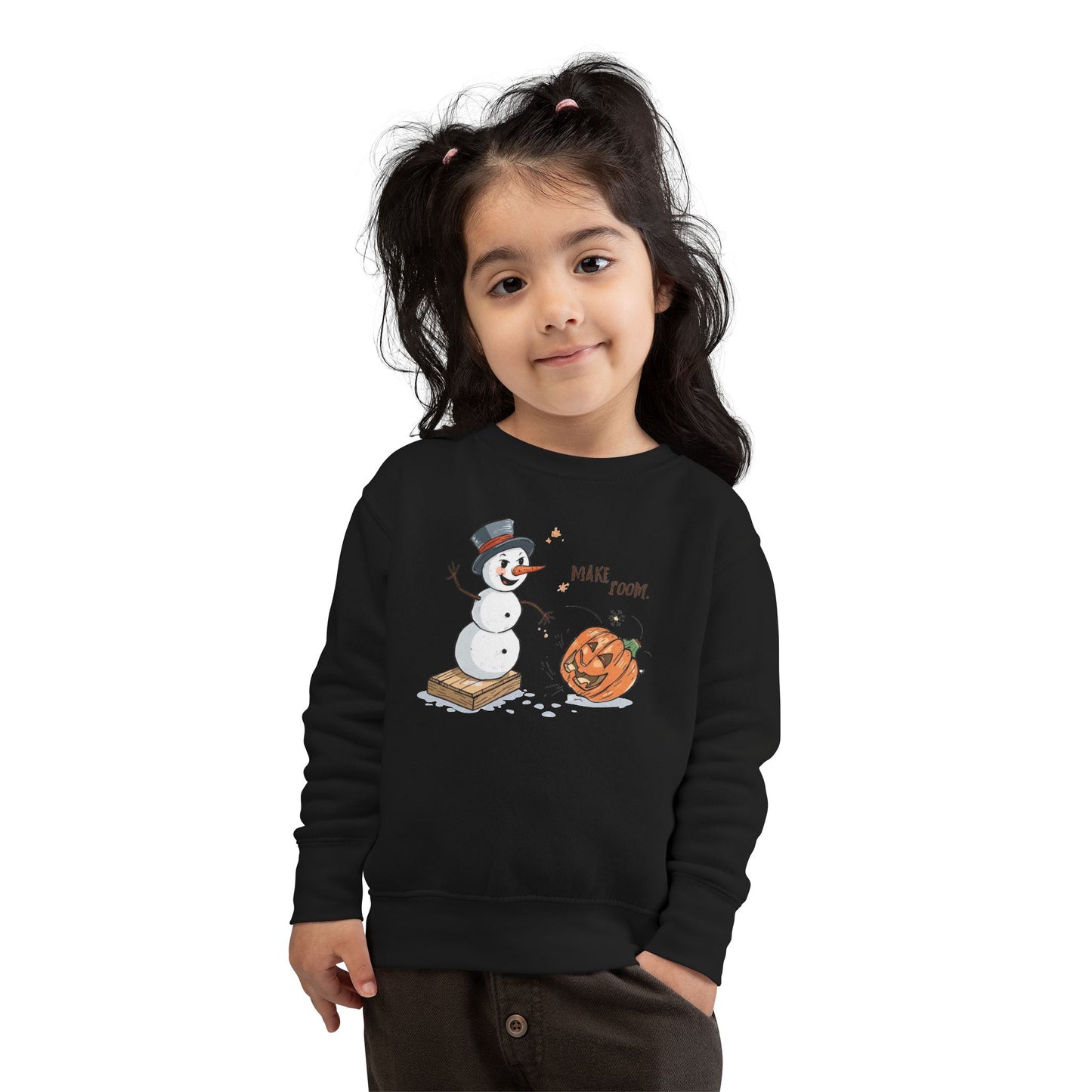 “Make Room” Fall-to-Winter Humorous Toddler Sweatshirt – Cozy Kids Crewneck