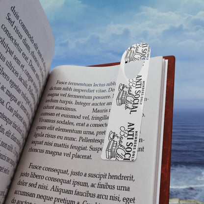 Members Only Anti Social Book Club Aluminum Bookmark