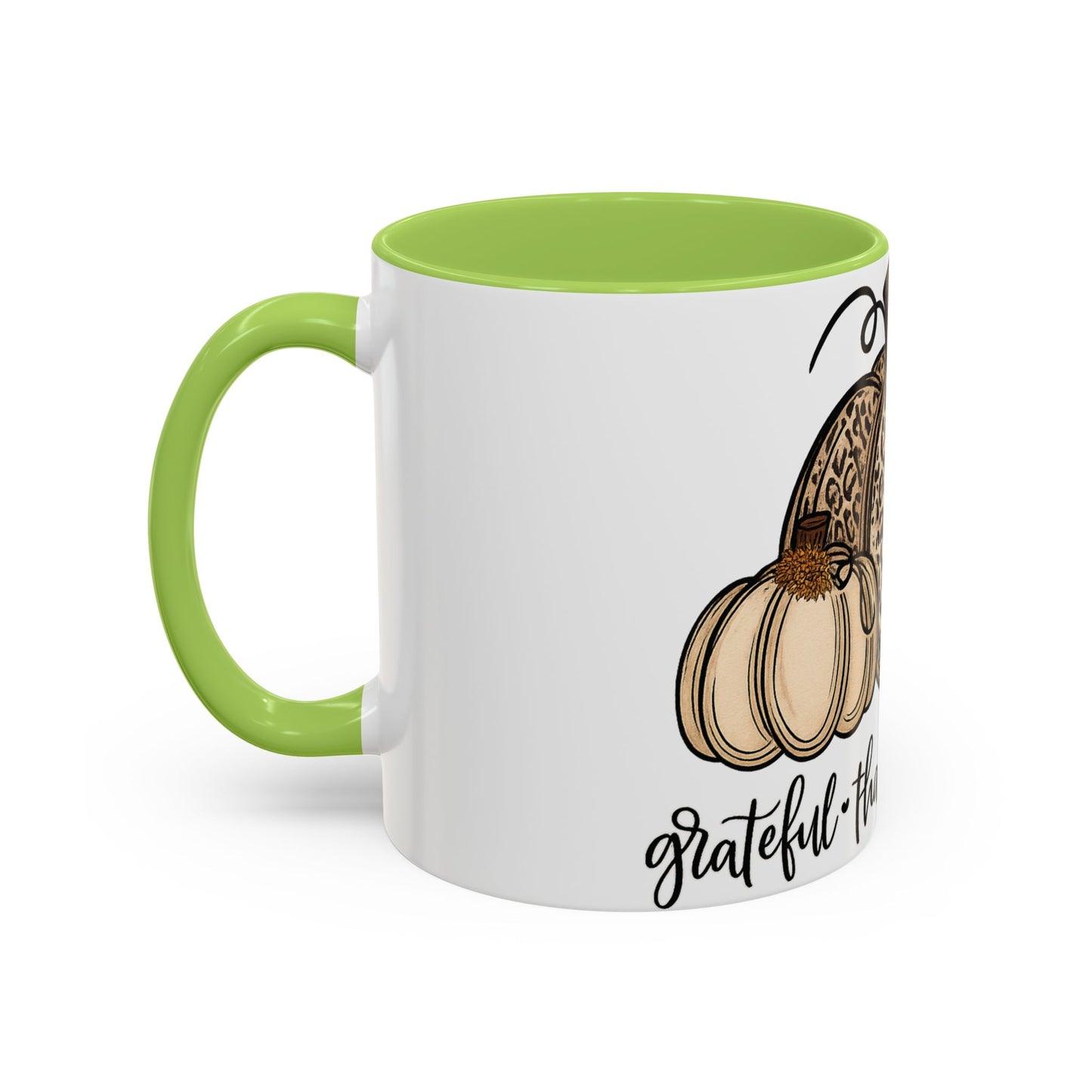 Grateful Thankful Blessed Accent Mug – Fall Coffee Cup (11oz & 15oz)