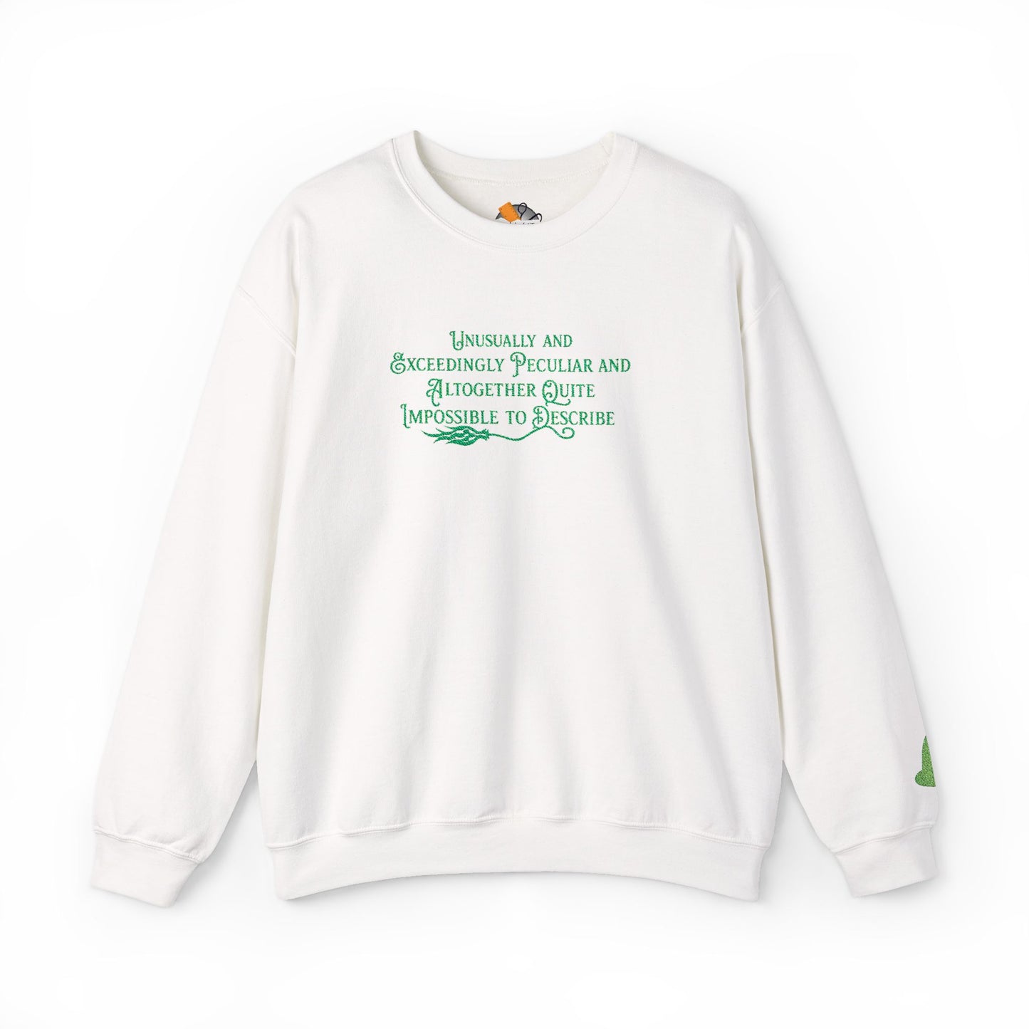 Elphaba-Inspired “Unusually Peculiar” Wicked Crewneck Sweatshirt | Broadway Witchcore Pullover (3 Colors)