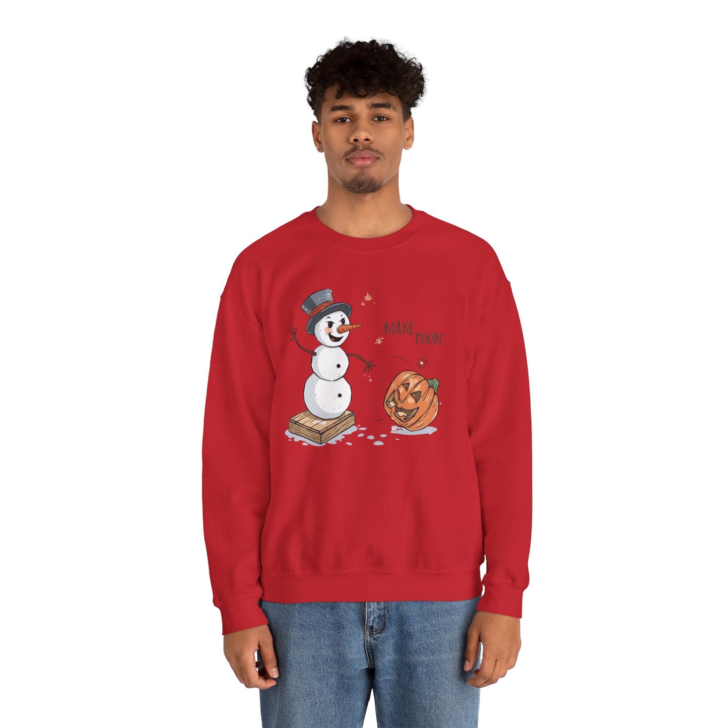 “Make Room” Fall-to-Winter Humorous Unisex Adult Crewneck