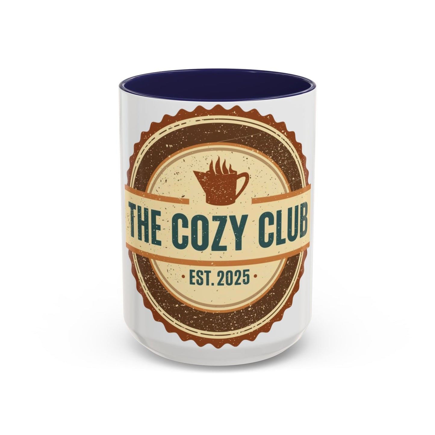 The Cozy Club Accent Mug | 11oz & 15oz Coffee Cup for Comfort Seekers (Multiple Colors)