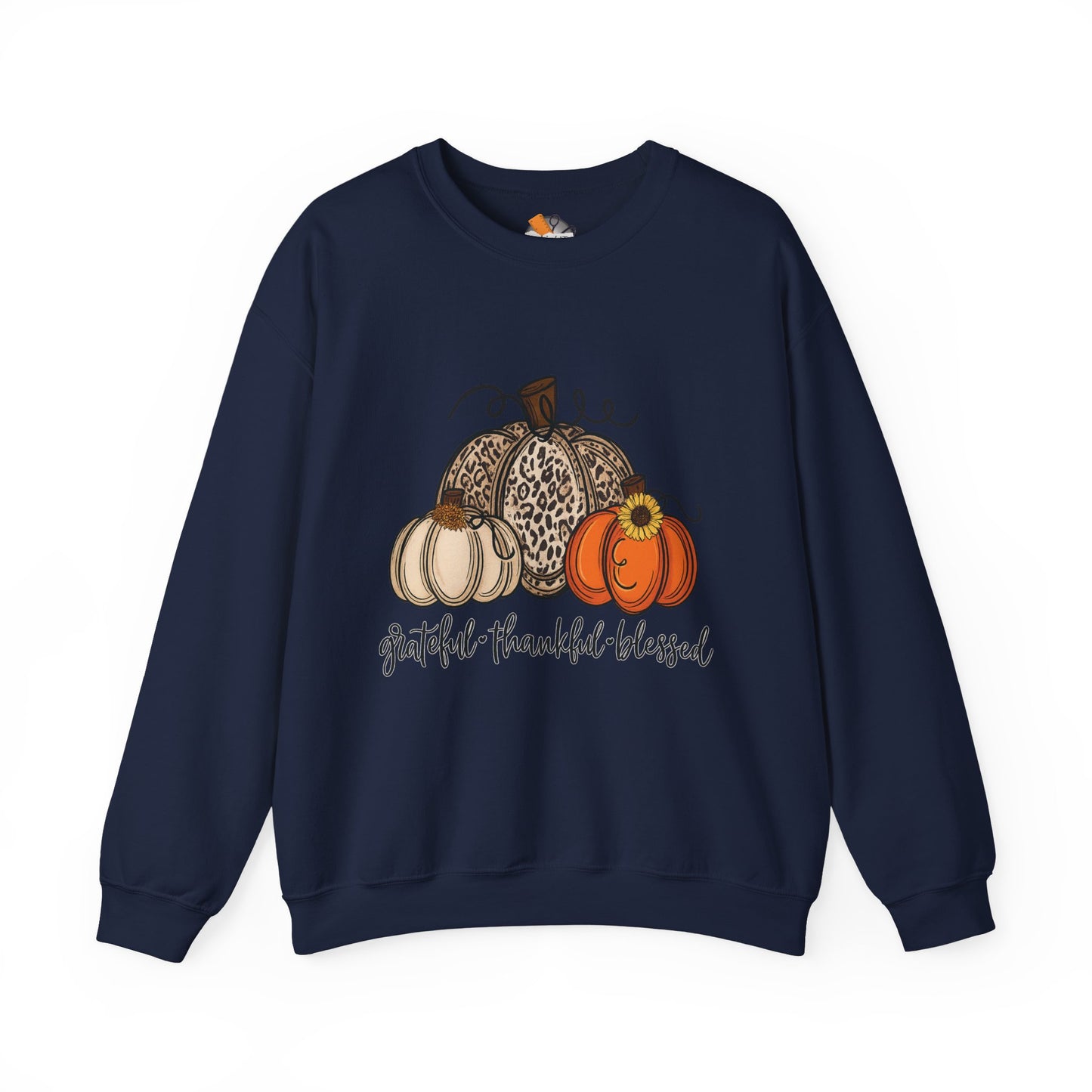 Grateful Thankful Blessed Crewneck Sweatshirt – Fall Faith & Pumpkin Season Pullover (10 Colors)
