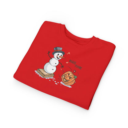 “Make Room” Fall-to-Winter Humorous Toddler Sweatshirt – Cozy Kids Crewneck