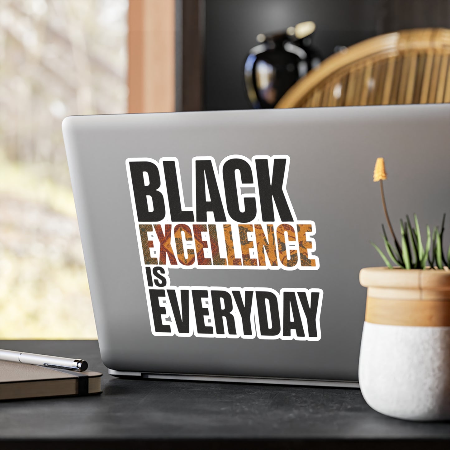 Black Excellence Is Everyday Kiss-Cut Vinyl Decal – Black History Inspired Sticker