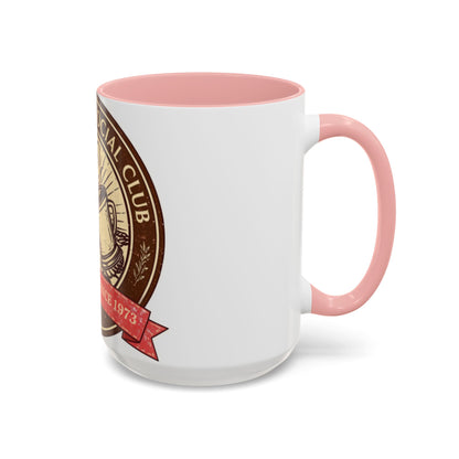 Hot Cocoa Social Club Accent Mug | Vintage Holiday Coffee Cup (11oz & 15oz, Multiple Colors)