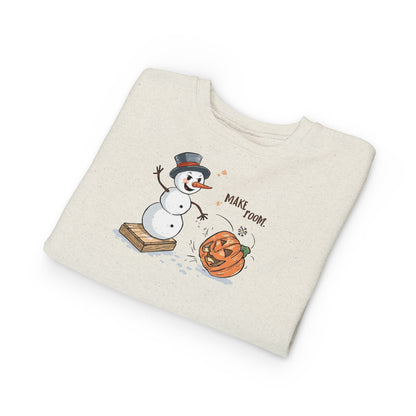 “Make Room” Fall-to-Winter Humorous Toddler Sweatshirt – Cozy Kids Crewneck