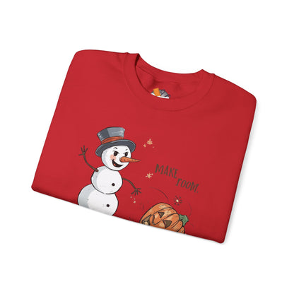 “Make Room” Fall-to-Winter Humorous Unisex Adult Crewneck