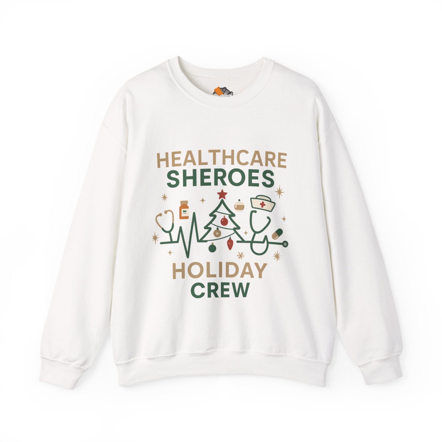 Healthcare Sheroes Holiday Crewneck Sweatshirt | Christmas Nurse & Medical Staff Gift (10 Colors)